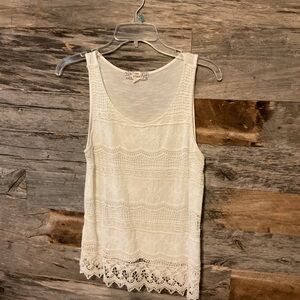 Pink Republic White Lace Tank Top